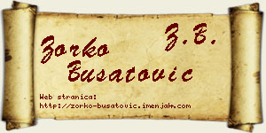 Zorko Bušatović vizit kartica